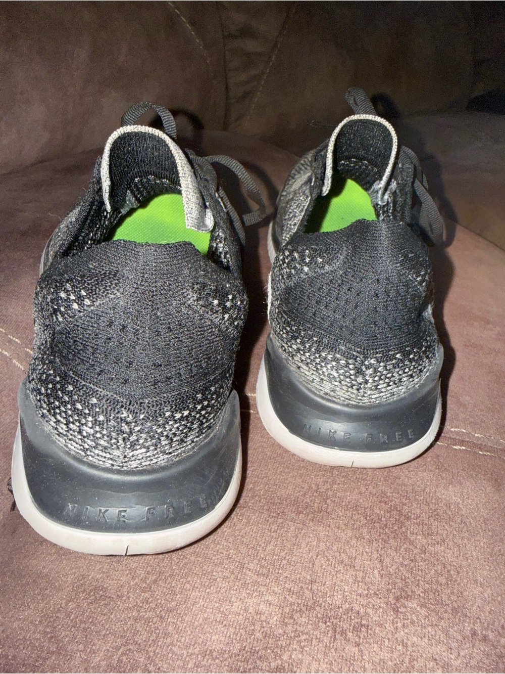 Nike Free Run Flyknit Trainer in Black and White - Picture 4 of 6